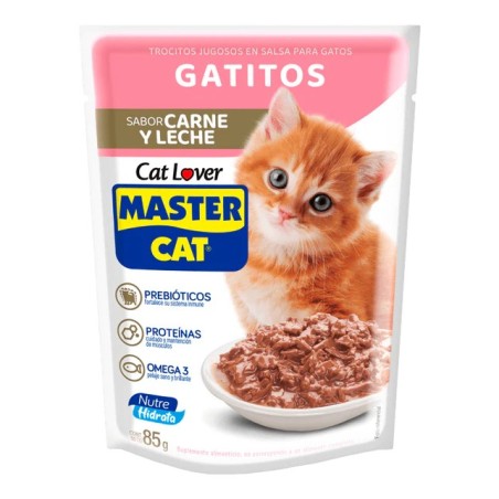 Master Cat Gatitos Carne y Leche 85g