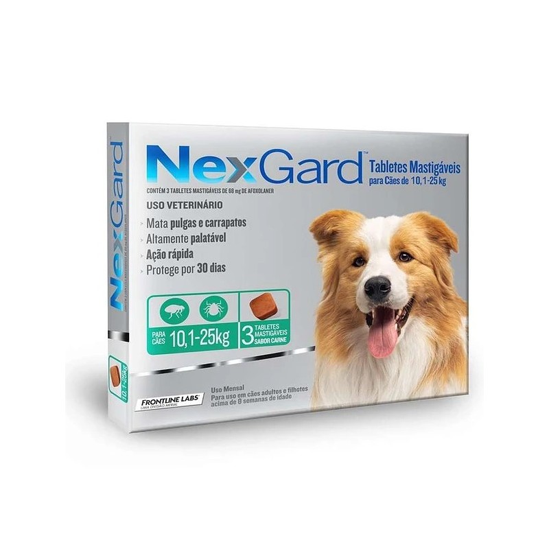 NexGard Antiparasitario Perro 10,1KG a 25KG UNIDAD